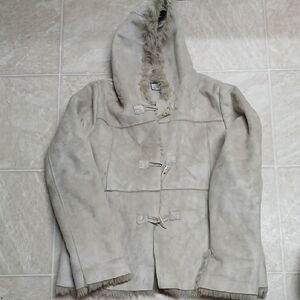 Women's faux Suede Faux Fur Lined Jacket